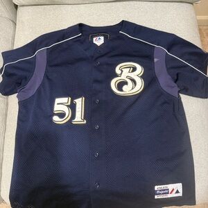 Majestic Dark Blue Jersey with Gold Details
